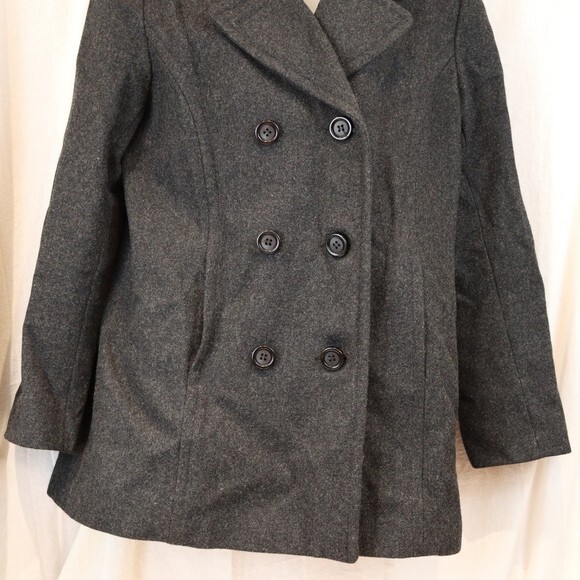Jason Kole 100% Wool Peacoat Charcoal Grey LG - Picture 5 of 10
